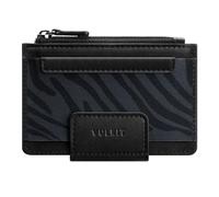 VULKIT Porta Carte di Credito da Uomo Slim Passcass Portafoglio in Pelle Hunter Porta Carte Minimalista con Blocco RFID con Finestra ID Tasca Portamonete con Cerniera e Chiusura Magnetica