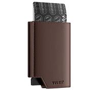 VULKIT Porta Carte di Credito Porta Carte Pop-up in Pelle con Blocco RFID per Uomo Donna con Scomparto per Banconote e Chiusura Magnetica