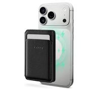 Vulkitty Magsafe Wallet RFID Blocking Leather 3-Card Holder Magnetic Wallet con Finestra ID per iPhone 16/15/14/13/12 Series, con Scomparto Banconote e Chiusura a Scatto