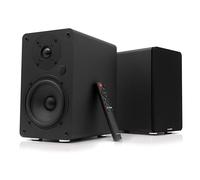 VULKKANO A5 ARC MKII - Altoparlanti da scaffale con woofer da 5,25", Bluetooth 5.0, HDMI ARC, ottici, RCA, USB, con uscita subwoofer, altoparlanti TV dal design elegante, colore: nero
