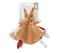 Vulli Doudou Fanfan Le Faon - Doudou Piatto Multitexture per Neonato 0 Mesi + - con Attacco Ciuccio - Giocattolo di risveglio sensoriale Leggero e Facile da afferrare, Idea Regalo per Nascita Mista