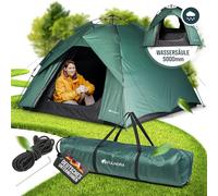 Vulnora Tenda pop-up per 4 persone, impermeabile, colonna d'acqua 5000 mm, per 1-4 persone, montaggio e smontaggio in pochi secondi, tenda da spiaggia con protezione UV, opaca, altezza 1,70 m