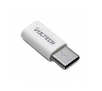 VulTech ADP-01P Adattatore Micro-Usb a Type-C adattatore per trasmissione dati per Galaxy S7/S7 Edge/S6/J7, S9/S10, LG G4, Hua Wei P10/ P9 Lite-Nero MacBook Pro, Samsung e Huawei, Nero
