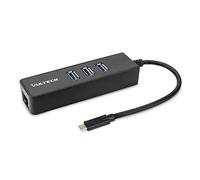 Vultech Adattatore Type-C Multiporta ATC-02 Hub con 3 USB3.0 e una porta RJ45 Gigabit, SuperSpeed 5Gbps, per MacBook Air, Mac PRO/Mini, Lenovo