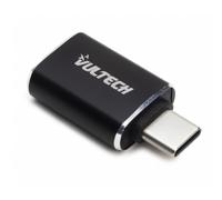 VulTech Adattatore USB 3.0 To Type C ADP-02P per trasmissione dati per MacBook Pro, Samsung e Huawei, Nero