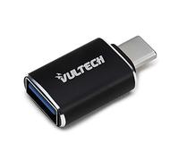 VulTech Adattatore USB 3.0 To Type C ADP-02P per trasmissione dati per MacBook Pro, Samsung e Huawei, Nero