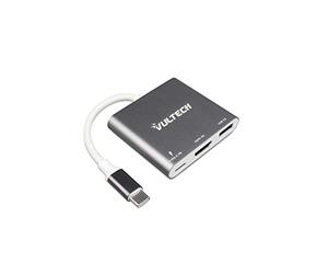 VulTech ATC-01 Adattatore Multiporta USB Tipo-C, hub 3 in 1 con HDMI 4K, 1x USB3.0, 1x USB-C compatibile con Google Chromebook, HP, Samsung S8/S9+ Huawei P40, MacBook Pro, XPS, Surface Pro, Samsung