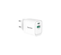 VULTECH CARICATORE ADATTATORE UNIVERSALE, 1 X TYPE-C PD30 E 1 X USB QC3.0, GAN P