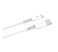 VulTech Cavo Smartphone CS-TAC12WH USB-C to USB-C 1,2m 60W in TPE Soft Touch - PD 5A QC 3.0 - Compatibile con MacBook Pro/Air M4, iPhone 16/Pro/Pro Max, Galaxy S25 Ultra, iPad Pro/Air/Mini - Bianco