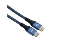 VulTech Cavo Smartphone CS-NCC12BL in Nylon Type-C to Type-C blu 1,2m 3.0A 60W - PD 5A QC 3.0 - MacBook Pro/Air, iPhone 15 / Pro/Pro Max, Samsung S22 Ultra, iPad Pro/Air Mini