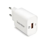 VULTECH CARICATORE 1 USB + 1 QC 3.0 3A 18W BIANCO (CC-118QCLWH)**PUOI PAGARE ANCHE ALLA CONSEGNA!!!**