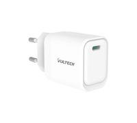 VulTech CC20-1C Caricatore Universale Smartphone Tablet 20W GaN USB-C/Type-C PD3.0 QC3.0 PPS bianco - dimensioni compatte