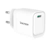 VulTech CC45-1C - Caricatore Universale 45W GaN con Porta USB-C/Type-C PD3.0 QC3.0 PPS, Compatibile con Smartphone, Tablet e Notebook - Bianco, Compatto