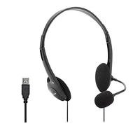 VulTech Cuffie Headset HS-02 per pc con microfono integrato su braccetto regolabile, controller del volume e funzione muto