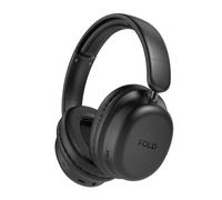 VulTech Cuffie Fold HBT-30BK Over Ear Wireless Bluetooth 5.4, ANC Cancellazione rumore attiva, Aux, Microfono, Pieghevoli, Controllo Traccia, Chiamate, Ricarica Type-C Autonomia 12 ore, Android, iOS
