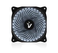 Vultech HL-02WH Ventola di Raffreddamento Star LED Bianco, 12 cm, 1200 Rpm, 3 Pin + 4 Pin (Molex)