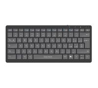 VulTech KEY-601WBT Tastiera Wireless/Bluetooth Ricaricabile 80h Tasti a Forbice Silenziosi Layout Italiano QWERTY Ultraslim, 12 Multimediali Protezione Liquidi PC/Mac/Linux Smartphone/Tablet/Console
