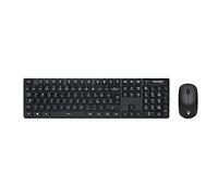 Vultech KM-831W Kit Tastiera e Mouse Wireless 2.4 GHz per Windows. ultra-slim,12 tasti multimediali a scelta rapida, Tastierino numerico, tasti silenziosi, per PC/Laptop, Layout italiano, Nero