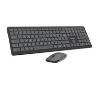 VulTech KM-851W Kit Tastiera e Mouse Wireless silenziosi layout italiano QWERTY, ultraslim, Tastierino numerico, 12 tasti multimediali, protezione liquidi, PC, Laptop/Windows, Mac OS, Linux, Nero