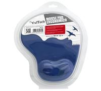 Vultech Mousepad Tappetino Per Mouse Ergonomico Mp-02B Blu Con Gel