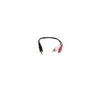 VulTech SC11302-1 Cavo Audio Stereo con Jack 3.5 mm e 2 Connettori RCA Maschio, 25 cm, Nero
