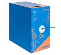 VulTech SC13910-305 Matassa Lan Cat. 6 UTP 305 metri 23AWG CU CPR PASS Guaina LSZH Bobina di rete Ethernet CAT. 6 UTP PURO RAME ideale per impianti di rete ad alta velocità 10/100/1000 Mbps