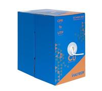 VulTech SC14501-305 Matassa Lan Cat. 5E UTP 305 metri 23AWG CU CPR PASS Guaina LSZH Bobina di rete Ethernet CAT. 5E UTP PURO RAME ideale per impianti di rete ad alta velocità 10/100/1000 Mbps