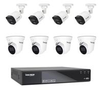 VulTech Security Kit DVR 8 Canali 4 Telecamere Bullet 4 Telecamere Dome 5Mpx