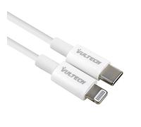 VulTech SM-T71WH Cavo USB-C a Lightning MFi, Ricarica Rapida PD 3A e QC 3.0, Trasferimento Dati 480Mbps, TPE Bianco 1m, per iPhone X/XS/XR/11/12/13/14 Pro Max e iPad