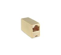 VulTech SN20701 Accoppiatore RJ45 Femmina Schermato, Adattatore RJ45 PoE Cat6/Cat5e/Cat5, Prolunga Cavo LAN, 1 Pezzo, per Router, Modem, PC, TV, Beige