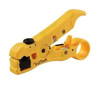 VulTech SN21012 Spelacavi Universale | Per Cavi Coassiali (RG6/RG59) e Ethernet (RJ45) | Pinza Leggera con Maniglie Antiscivolo per Taglio Preciso