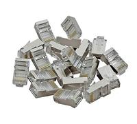 VulTech SN21404 Connettori Schermati RJ45 FTP, Confezione da 50 Pezzi, Argento