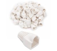 VulTech SN21424 W/H Gommini RJ45 Copri Plug, Confezione da 50 Pezzi, Bianco [Italia]
