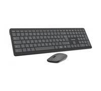 VulTech KM-851W Kit Tastiera e Mouse Wireless silenziosi layout italiano QWERTY, ultraslim, Tastierino numerico, 12 tasti multimediali, protezione liquidi, PC, Laptop/Windows, Mac OS, Linux, Nero