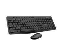Vultech Tastiera Wireless Ufficio QWERTY Italiano Nero con Mouse Incluso