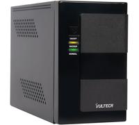 VulTech UPS650VA-LFP-NAS Gruppo di continuità UPS Serie per NAS desktop e Hard disk di rete, 650VA 350Watt al litio, Line Interactive, Display LCD, 2 Prese 10-16A Schuko, Overload, AVR, Cortocircuito