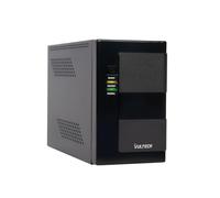VulTech UPS650VA-LFP-NAS Gruppo di continuità UPS Serie per NAS desktop e Hard disk di rete, 650VA 350Watt al litio, Line Interactive, Display LCD, 2 Prese 10-16A Schuko, Overload, AVR, Cortocircuito