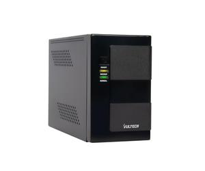VulTech UPS650VA-LFP-NAS Gruppo di continuità UPS NAS Desktop Synology/QNAP/UGREEN/Hard Disk di Rete, 650VA 350Watt al Litio, Line Interactive, 2x Schuko+Porta USB, Monitoraggio/Spegnimento Automatico
