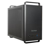 VulTech VCO-M1059-N Case PC Micro-ATX Compatto in Acciaio SPCC, Type-C, USB 3.0, Ventola 80mm Inclusa Senza Alimentatore, Nero