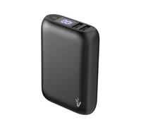 VulTech Power Bank VPB-WP10BK da 10000mAh 3,7V 37Wh 2x USB-A + Type-C powerbank caricatore portatile leggero veloce 3 porte di ricarica, LCD con percentuale capacità residua per iPhone Samsung Xiaomi