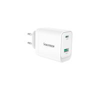 Vultech VULTECH CARICATORE ADATTATORE UNIVERSALE, 1 X TYPE-C, 1 X USB PD45 GAN P