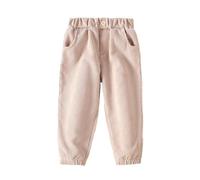 Vuncio Pantaloni Velluto a Coste Bambina Felpati Invernali Elasticizzati Carini Pantalone Termico Ragazza Morbidi Eleganti Velluto Sportivi Casual Jogging 1-10 Anni (Beige, 9-10 Years)