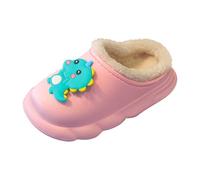 Vuncio Pantofole Invernali Bambina Pelose Antiscivolo Morbide Peluche Comode Calde Ciabatte Ragazza Inverno Velluto Elegante Casuale Interno Casa Mignon Animal Scarpe (Red, 29.5 Little Child)