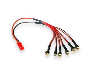 VUNIVERSUM 1 cavo di ricarica JST a 6 X Micro 2Pin 1,25 mm 1.25 SH maschio per 1S 160 mAh 200 mAh batteria Lipo Turnigy E-Flite Blade Nano CPX E-Flite Blade MSR MSR-X MSRX MCX MCX2 Kyosho Minium