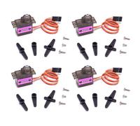 VUNIVERSUM 4 pezzi Premium Mini Servo MG90S 100% metallo ingranaggi con spina JR 25 cm 22 AWG cavo per drone RC Copter fai da te