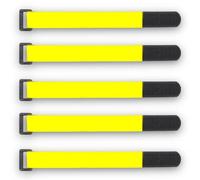 vuniversum 5 pezzi 25 cm velcro giallo fissaggio su telaio bicicletta staffa di fissaggio in nylon con chiusura in velcro per bicicletta torcia elettrica