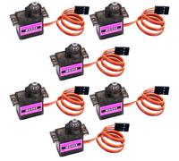 VUNIVERSUM 6 pezzi Premium Micro Mini Servo MG90S ingranaggi in metallo con spina JR 20 cm cavo per aerei RC Copter fai da te