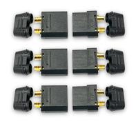 VUNIVERSUM Amass XT90H XT90 - 3 paia di connettori dorati originali ad alta corrente di alta qualità, con tappi di protezione, maschio, femmina, 90 A, modello RC
