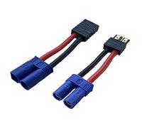 VUNIVERSUM Set di 2 adattatori ad alta corrente da EC5 a Traxxas TRX compatibili con spina maschio femmina 12AWG 3.5mm2 5cm cavo adattatore ad alta corrente per batteria Lipo di Mr. Plug. Modellbau®