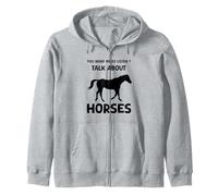 Vuoi Che ascolti Parlare di Cavalli Funny Horse Felpa con Cappuccio